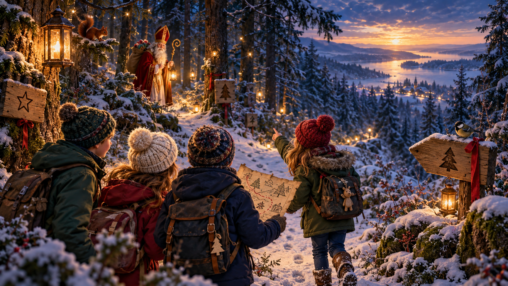 Poszukiwania Świętego Mikołaja — świąteczna gra terenowa dla dzieci na Kaszubach